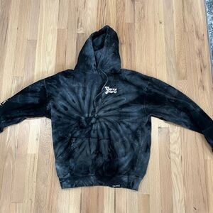 Garre Paris Black Tie-Dye Hoodie